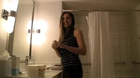 Sabrina satisfies herself with her favorite sex toy