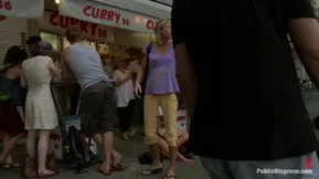 Felicia gets fucked outdoors by Tommy Pistol in a kinky bondage twist