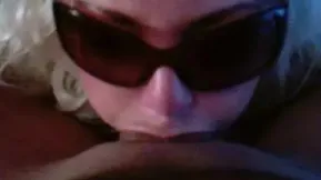 A blonde woman demonstrates her sexual abilities in a homemade video