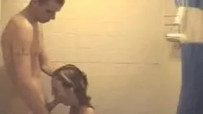 A novice couple films their sexual encounters in the restroom and boudoir