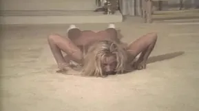 Sexual modeling with a stunning blonde in stockings