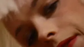 The blonde beauty gets her pussy wet and juicy