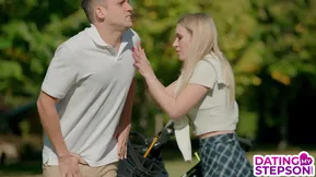 A busty mature seduced by Micky Muffin in a short skirt