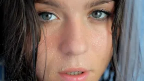 Relaxing bath with a hot girl Lily Chey having fun in the water