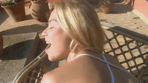 Hot blondie Nadin enjoys doggy style sex with a big ass