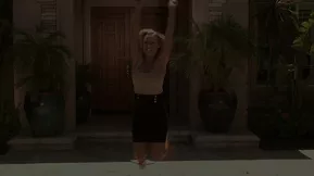 Beautiful woman engaging in a threesome with cum on her face