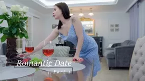 Brunette gets a creampie on her first date in a sheer dress