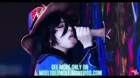 Mona from Genshin Impact in a hardcore creampie scene to pay her debts