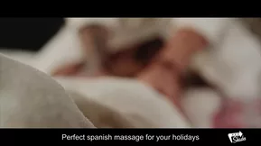 Young European beauty gets a sensual massage with oil and hard sex
