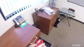 New office girl gets a POV experience with her new boss.