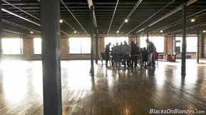 Alena Croft's hot as the steamy scene with a big black cock and natural tits