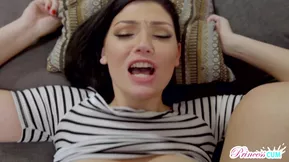 Young daughter satisfies her father's desire in front of her mother.