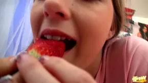 Strawberry fetish in 720p quality in hardcore clip
