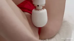 Beautiful European teen in blonde dress gives great blow job and fuck