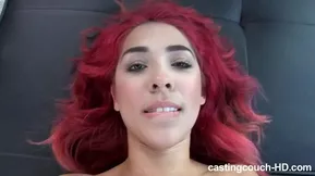 Natural tits bounce during interracial scene with huge black cock