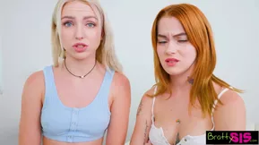 Sage Fox, a small and petite beauty, asks her bratty sis Britt Blair for advice on a sensitive topic.