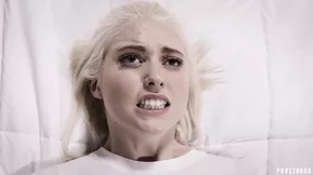 A stalker exploits a young woman in a blindfoldinge sexual experience.