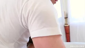 Hardcore anal sex with garter belt and lingerie wearing North American beauties