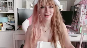 Solo toy play with a sexy stripper outfit and a pierced navel.