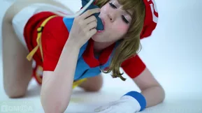 May and Houndoom in hardcore Pokemon action