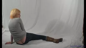 Hardcore action with Step 1 models against the wall