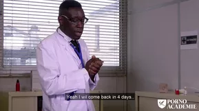 A naughty teenage girl with pigtails gets a hardcore DP spanking scene.