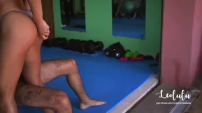 Young fitness enthusiast gets a deep throat and hard sex from her boyfriend in the gym.