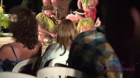 Young woman having fun at a party