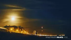 Alessa Savage gets a great blowjob from a black man.