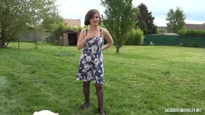 Amateur couple's passionate encounter in their backyard, hosted by Jacquie et Michel TV.