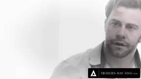 Victoria Voxxx's creation: Sexaholics Ember Snow and Madi Collins engage in a reverse gang bang with Christy Love and Lucas Frost.