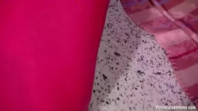 Young women have wild party in the basement and try insertion and pissing fetish