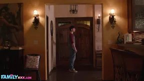 Freyja Parker, the redhead angel, gets surprised by her nerdy stepbrother’s big dick.