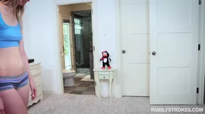 Girl has really hard sex with her stepfather in his dick