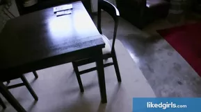 Young beauty enjoys herself during webcam performance