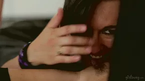 Three beautiful brunettes have fun in a threesome with an additional girl