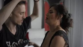 An experienced guy is having fun with a young Asian girl