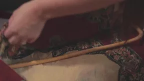 A pretty girl is having a lot of fun in a steamy hotel encounter