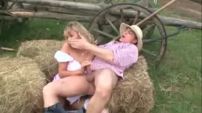 blondie european girl enjoy sex in lingerie and get fucked by a stallion