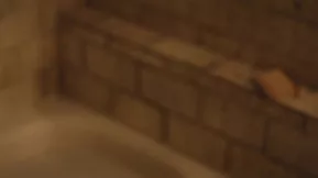 Couple enjoy bathing and caressing each other