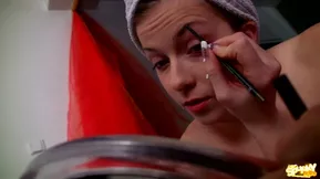 Golden shower solo pleasure with a young beauty named Spunky Bee