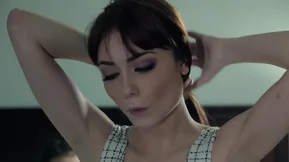 An appetizing young girl has sex with a man in the elevator it's hot