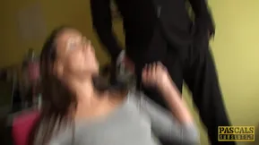 Special sex scene with anal sex and deep throat while cow girl riding BDSM theme