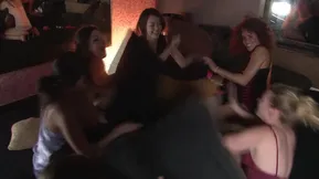 Six beautiful girls have an amazing solo sex party