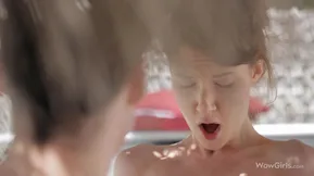 A little European baby girl Elly is fucking outdoors with her boyfriend