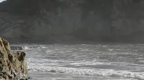 Ninja woman fucked in the doggy style on the beach by her master