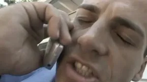 A beautiful blonde gets great pleasure in a short time