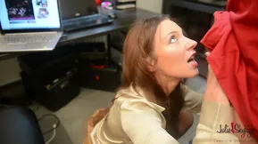 Julie Skyhigh is a office girl in sexy lingerie and this is a hidden camera footage