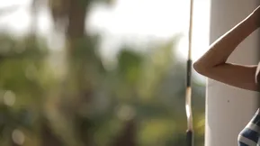 Tracy Loves a hot blond with a perfect body enjoys sex on bed